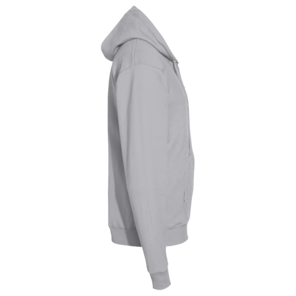 Hanes Youth EcoSmart® Full-Zip Hooded Sweatshirt, Light Steel, Right Sleeve view