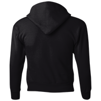Hanes Youth EcoSmart® Hooded Sweatshirt, Black, Back view