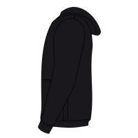 Hanes Youth EcoSmart® Hooded Sweatshirt, Black, Left Sleeve (Long) view