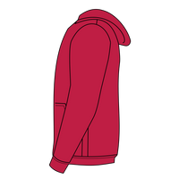 Hanes Youth EcoSmart® Hooded Sweatshirt, Deep Red, Left Sleeve (Long) view