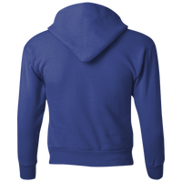 Hanes Youth EcoSmart® Hooded Sweatshirt, Deep Royal, Back view