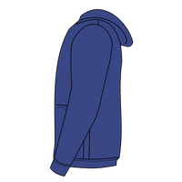 Hanes Youth EcoSmart® Hooded Sweatshirt, Deep Royal, Left Sleeve (Long) view