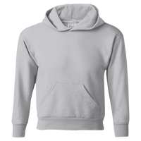 Hanes Youth EcoSmart® Hooded Sweatshirt, Light Steel, Front view