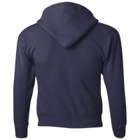 Hanes Youth EcoSmart® Hooded Sweatshirt, Navy, Back view