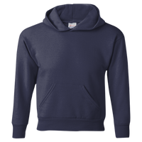 Hanes Youth EcoSmart® Hooded Sweatshirt, Navy, Front view