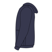Hanes Youth EcoSmart® Hooded Sweatshirt, Navy, Left Sleeve (Long) view