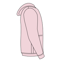 Hanes Youth EcoSmart® Hooded Sweatshirt, Pale Pink, Right Sleeve (Long) view