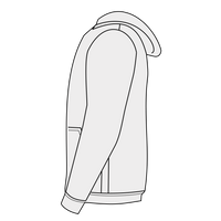 Hanes Youth EcoSmart® Hooded Sweatshirt, White, Left Sleeve (Long) view