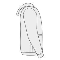 Hanes Youth EcoSmart® Hooded Sweatshirt, White, Right Sleeve (Long) view