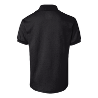 Hanes Youth EcoSmart® Jersey Polo, Black, Back view