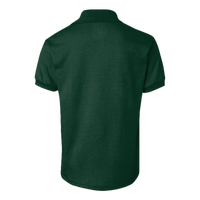 Hanes Youth EcoSmart® Jersey Polo, Deep Forest, Back view