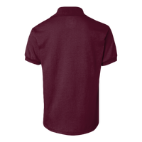 Hanes Youth EcoSmart® Jersey Polo, Maroon, Back view