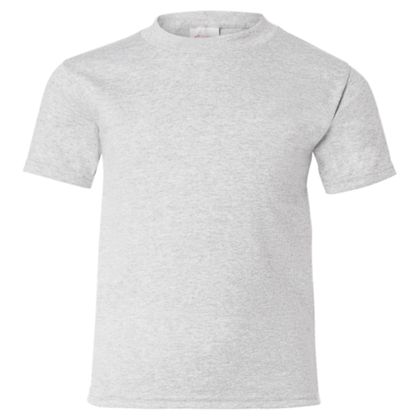 Hanes Youth EcoSmart® T-Shirt, Ash, Front view