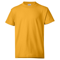 Hanes Youth EcoSmart® T-Shirt, Gold, Front view