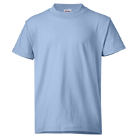 Hanes Youth EcoSmart® T-Shirt, Light Blue, Front view