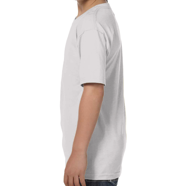 Hanes Youth Essential-T T-Shirt, Ash, Left Sleeve view
