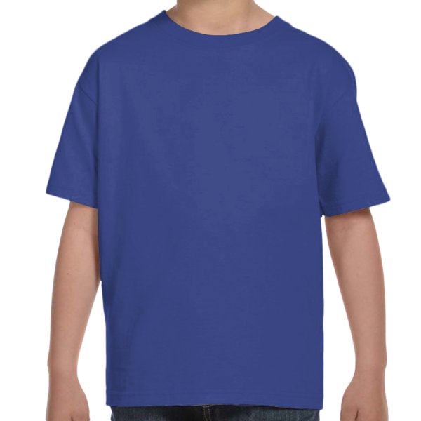 Hanes Youth Essential-T T-Shirt, Deep Royal, Front view