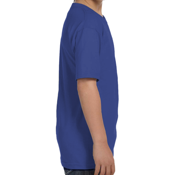 Hanes Youth Essential-T T-Shirt, Deep Royal, Right Sleeve view