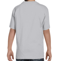 Hanes Youth Essential-T T-Shirt, Light Steel, Back view
