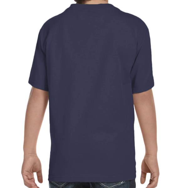 Hanes Youth Essential-T T-Shirt, Navy, Back view