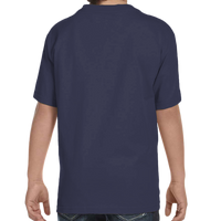 Hanes Youth Essential-T T-Shirt, Navy, Back view