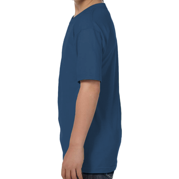Hanes Youth Essential-T T-Shirt, Navy, Left Sleeve view