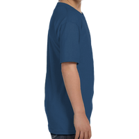 Hanes Youth Essential-T T-Shirt, Navy, Right Sleeve view