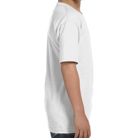 Hanes Youth Essential-T T-Shirt, White, Right Sleeve view