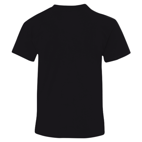 Hanes Youth Perfect-T T-Shirt, Black, Back view