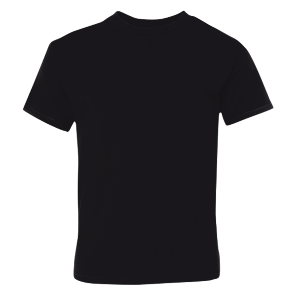 Hanes Youth Perfect-T T-Shirt, Black, Front view