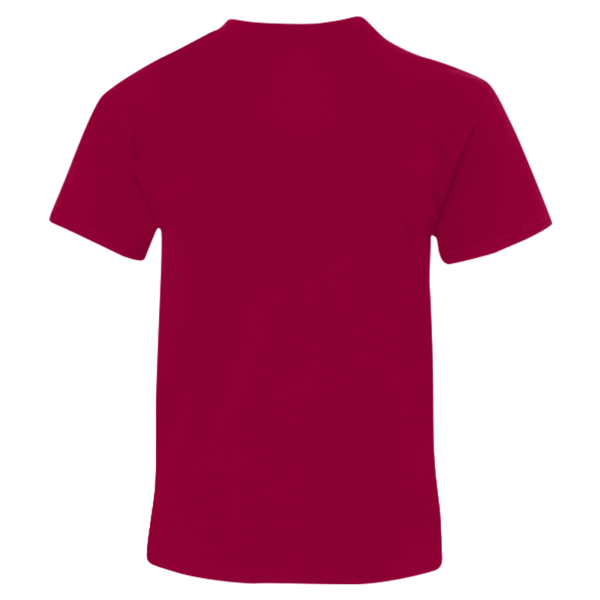 Hanes Youth Perfect-T T-Shirt, Deep Red, Back view