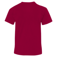 Hanes Youth Perfect-T T-Shirt, Deep Red, Back view