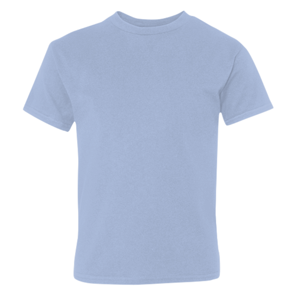 Hanes Youth Perfect-T T-Shirt, Light Blue, Front view