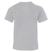 Hanes Youth Perfect-T T-Shirt, Light Steel, Back view