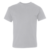 Hanes Youth Perfect-T T-Shirt, Light Steel, Front view
