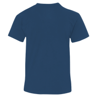 Hanes Youth Perfect-T T-Shirt, Navy, Back view