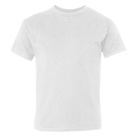 Hanes Youth Perfect-T T-Shirt, White, Front view