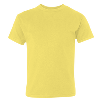 Hanes Youth Perfect-T T-Shirt, Yellow, Front view