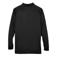 Harriton Men's Advantage Long Sleeve Tactical Polo, Black, Back view