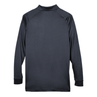 Harriton Men's Advantage Long Sleeve Tactical Polo, Dark Charcoal, Back view