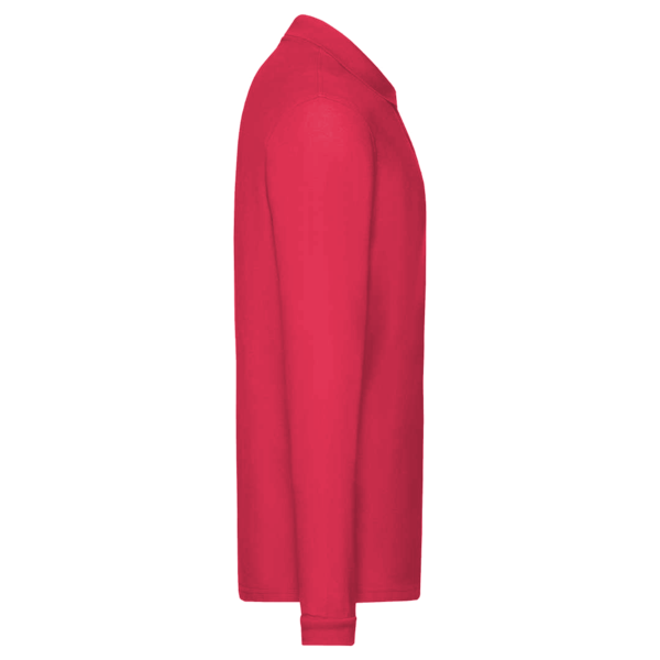 Harriton Men's Advantage Long Sleeve Tactical Polo, Red, Right Sleeve view