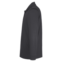 Harriton Men's Advantage Snag Protection Plus IL Long Sleeve Polo, Dark Charcoal, Left Sleeve view