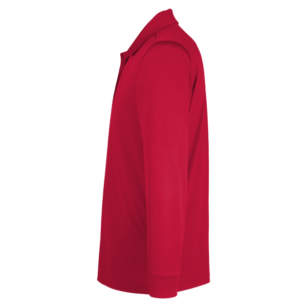 Harriton Men's Advantage Snag Protection Plus IL Long Sleeve Polo, Red, Left Sleeve view