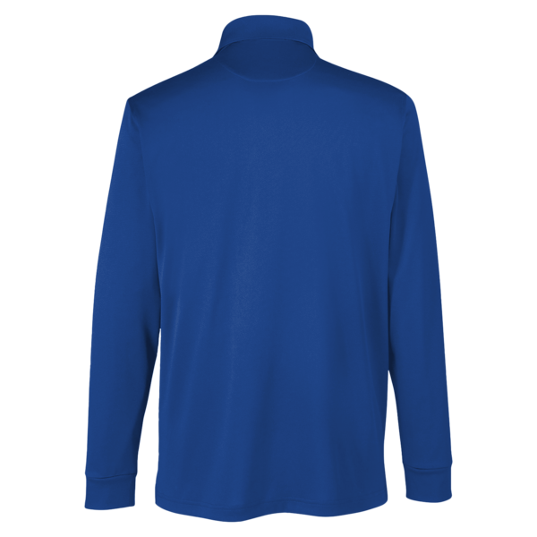 Harriton Men's Advantage Snag Protection Plus IL Long Sleeve Polo, True Royal, Back view