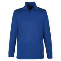 Harriton Men's Advantage Snag Protection Plus IL Long Sleeve Polo, True Royal, Front view