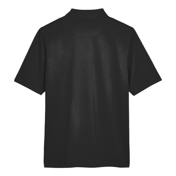 Harriton Men's Advantage Snag Protection Plus Polo, Black, Back view