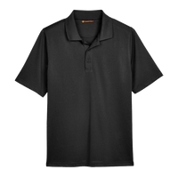 Harriton Men's Advantage Snag Protection Plus Polo, Black, Front view