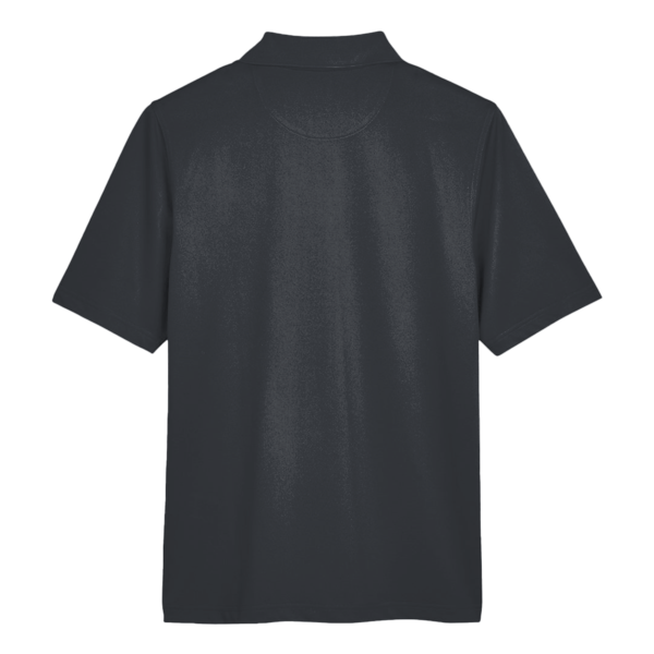 Harriton Men's Advantage Snag Protection Plus Polo, Dark Charcoal, Back view