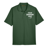 Harriton Men's Advantage Snag Protection Plus Polo, Dark Green, Front view, Mockup