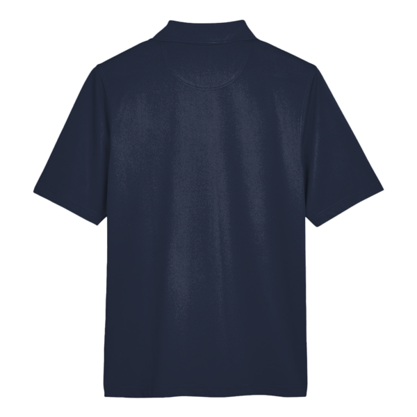 Harriton Men's Advantage Snag Protection Plus Polo, Dark Navy, Back view